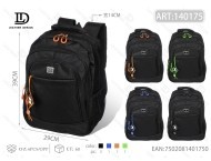 Zaino da uomo in nylon con chiusura a cerniera, scomparto per laptop di grande capacità, stile casual, spallacci regolabili, 20-39 litri - Product Image 1