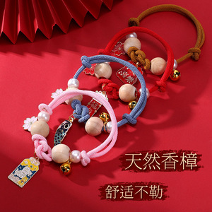 Collar para mascotas Dada Bear, cuentas de madera de alcanfor, ajustable para perros pequeños, gatos, todas las estaciones - Product Image 1