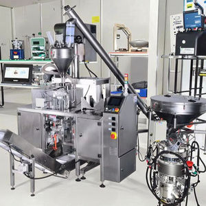 Completamente automatico elettrico guidato verticale pesatura sistema di imballaggio ad alta efficienza alta rigidità per le industrie alimentari lattine casse - Product Image 1