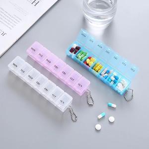 7 Days Pill Medicine Box Weekly <b>Tablet</b> <b>Holder</b> Storage Organizer Container Case Pill Box Splitters 3 Colors Pill Case Organizer - Product Image 1