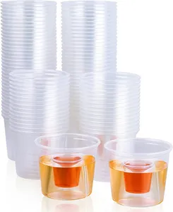 Verres à liqueur Jager Bomb Gobelets réutilisables en plastique transparent Verre à liqueur pour fête avec tir interne 85ml Bar Événements Festivals Fêtes