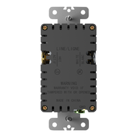 US-Standard Hotel-Renovierungs-USB-Steckdose 15 Ampere 125VAC Dual USB-A 3.1A USB-Ausgang 5V DC Weiß Manipulationsgeschützt Eingebautes Ladegerät