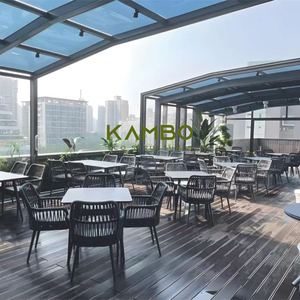 Kambo Villa moderne en aluminium <span class=keywords><strong>avec</strong></span> toit triangulaire et verre, pergola bioclimatique à cadre en aluminium <span class=keywords><strong>avec</strong></span> <span class=keywords><strong>porte</strong></span> d'entrée <span class=keywords><strong>coulissante</strong></span> - Product Image 1