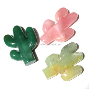 <span class=keywords><strong>Cactus</strong></span> en cristal de <span class=keywords><strong>Quartz</strong></span> naturel sculpté à la main, Aventurine verte, Rose pour la décoration de la maison - Product Image 5