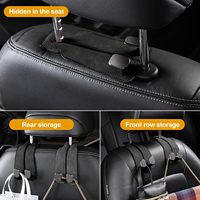 Crochet de sac à main pour voiture, crochet pour appuie-tête de siège de voiture, crochets de siège de voiture robustes, organisateur de véhicule pour sacs à main, courses