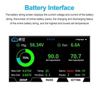 Écran d'affichage HD de 4,3 pouces JKBMS LCD-4.3-TTL-P V19 pour la série JKBMS PB BMS SOC, moniteur de tension de batterie OEM