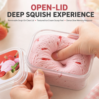 Coffret Cadeau de Jouets Squishy Glaces Six Saveurs – Boîte de Desserts Simulés à Presser Doucement pour Enfants et Adultes – Présentoir de Vente au Détail