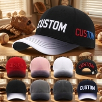 Casquette de baseball à 5 panneaux bicolore en coton respirant avec logo brodé 3D personnalisé OEM, polyester imperméable, sport, luxe, ajustable
