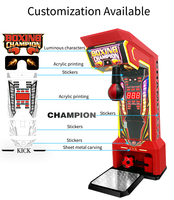 Machine de boxe et de kick arcade à monnayeur, double fonction, jeu électronique, garantie 1 an, en anglais, usage commercial