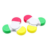 BECOL Vente en gros Stylos surligneurs 3 en 1 avec logo personnalisé Mini surligneur oblique en plastique avec fidget spinner pour enfants