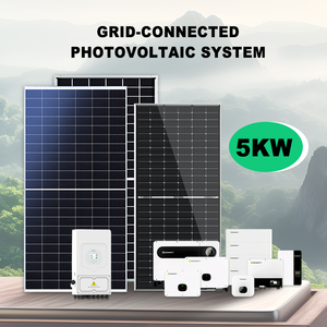Sistema Solar Conectado a la Red de 5kW, Listo para Usar, Incluye Inversor y Paneles Fotovoltaicos para Ahorrar Energía en el Hogar - Product Image 1