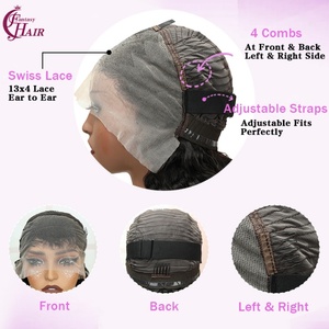 วิกผมลอนยาว 16-30 นิ้ว FH Wholesale วิกผมลอนธรรมชาติเวียดนาม บราซิล 13x4 Lace Frontal ผมแท้ - Product Image 2