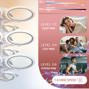Lampu gantung LED Remote Control, lampu gantung dengan lampu kipas untuk langit-langit gaya Modern - Product Image 3