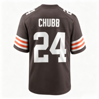 Maillot de haute qualité 4 # Watson 24 # Chubb 95 # Garrett 12 # Maillot de football américain brodé Sanders, maillot personnalisé
