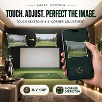 Projecteur Optoma W5 WXGA à courte focale pour simulateur de golf, 3500 lumens, rapport de projection 0,49, pour salle de golf intérieure et usage professionnel