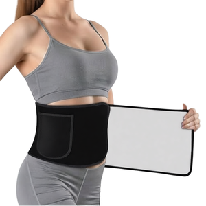 Yx Bande de sudation amincissante en néoprène pour femmes et hommes, enveloppement abdominal, gaine sculptante noire, taille XL - Product Image 1