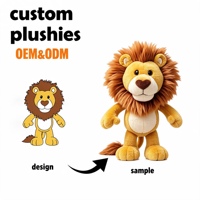 Peluche Lion Chien Personnalisée sur Mesure, Modèle d'Exemple, Production en Gros pour Cadeaux, Souvenirs et Marchandises