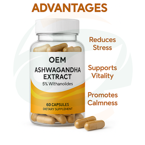 Hot verkopende, hoogwaardige slaapversterkende supplement Ashwagandha capsules voor supplement Ashwagandha wortelextract capsules - Product Image 3