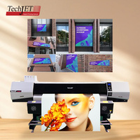 Impresora Eco-Solvente TechJet 1842SR de 1.8m, Máquina Automática de Formato Ancho de 2 Cabezales para Impresión de Papel Tapiz y Publicidad