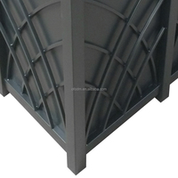 Poubelle en métal thermolaqué, pliable, portable, moderne, de luxe, écologique, avec logo personnalisé imprimé, pour usage commercial extérieur de marque