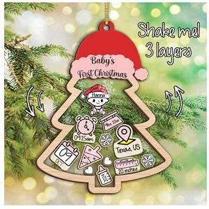 Pafu 2024 <strong>Baby</strong> Girl <strong>First</strong> <strong>Christmas</strong> <strong>Ornament</strong> Wooden &amp; Acrylic Shake <strong>Baby</strong> <strong>Ornaments</strong> Personalized <strong>Baby</strong> <strong>Christmas</strong> <strong>Ornaments</strong> - Product Image 2