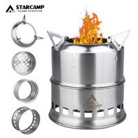 STARCAMP Sac à dos solo pour l'extérieur, randonnée, camping pliable, gril pour les aventures du poêle à bois, brûleur de camp