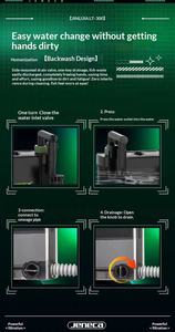 Filtre à dos Jeneca 5W pour aquarium, filtre HOB 4 étapes pour aquariums, débit réglable avec jets <span class=keywords><strong>de</strong></span> pluie, sorties <span class=keywords><strong>de</strong></span> débit direct. - Product Image 4