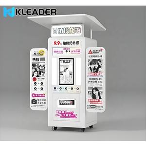 Cabina de Fotos Estilo Periódico Retro, Máquina Expendedora Todo en Uno con Impresora y Cámara para Interiores y Exteriores - Product Image 5