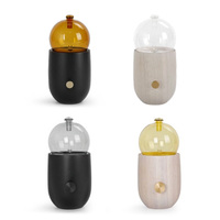 Difusor de Aceites Esenciales, Máquina de Aromaterapia sin Agua con Base de Madera Sólida, Funciona con Batería, Tipo Niebla, Regalo Creativo para el Hogar y Amigos