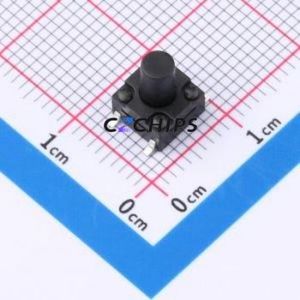 GT-TC120B-H085-L1 Tactile Switch SMD-4P,6.2x6.2mm Switch Single Pole Single Throw Round Button 2.5N Vertical Mount - Product Image 1
