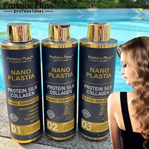 เคราตินโปรตีน ผลิตภัณฑ์ดูแลเส้นผมระดับมืออาชีพ สำหรับการยืดผมแบบโบติกซ์ เคราตินบราซิลเลียน สำหรับผมชี้ฟู นาโนพลาสติก - Product Image 1
