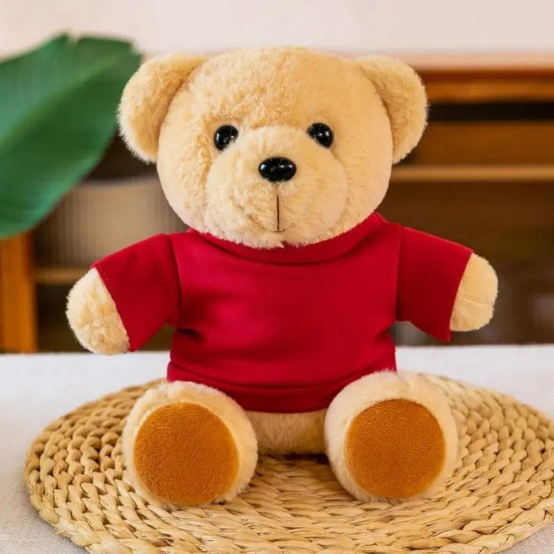 Juguete de peluche promocional a precio barato 2020 Último diseño Doctor Teddy Bear con logotipo en la camiseta