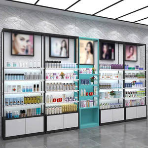 Estante de Exhibición para Tienda de Belleza Cosmética Metálica, Estante de Salón de Maquillaje, Armario de Exhibición para Boutique, Buen Precio - Product Image 3