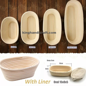 Oval Shape Banneton Bread Proofing Basket Rattan <b>Baking</b> Basket Proofing Bowls for Bread in Vietnam - Product Image 3