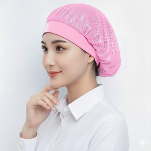 Casquette en maille unie personnalisable avec broderie, casquette de travail unisexe pour adulte à dessus plat avec bande élastique, idéale pour cadeau de mariage - Product Image 2