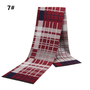 <span class=keywords><strong>Sciarpa</strong></span> lunga da uomo di moda invernale classica con collo a quadri in poliestere blu Navy <span class=keywords><strong>sciarpa</strong></span> da lavoro calda e spessa nera all'ingrosso - Product Image 5