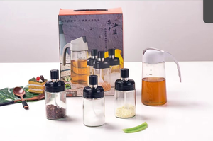 Juego de Cuatro Frascos de Vidrio de Diseño Avanzado con Apertura y Cierre Automático para <span class=keywords><strong>Aceite</strong></span> de <span class=keywords><strong>Oliva</strong></span>, para Cocina, en Existencia - Product Image 4