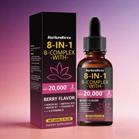 Exportation transfrontalière de compléments alimentaires B-Complex DROPS 8-en-1, 60 ml, vente directe d'usine, support OEM