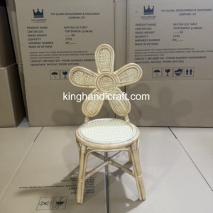 Chaise pour enfants en rotin faite à la main de style bohème pour la location d'événements, décoration de mariage, meubles en osier naturel - Product Image 4
