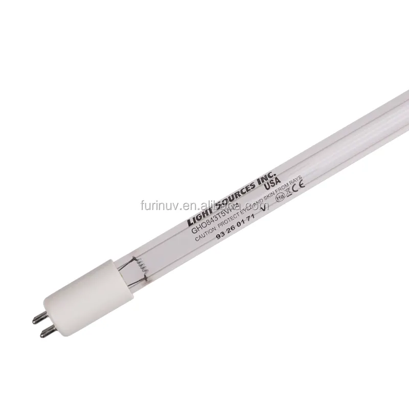LightSources Tube 75W Power 185nm 254nm 4-Pin T5 Germicidal Ozone UV Lamp