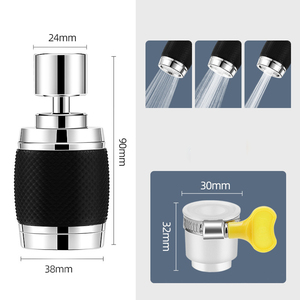 Aérateur de <span class=keywords><strong>robinet</strong></span> pivotant universel à 2 modes, rotation à 360 degrés pour <span class=keywords><strong>robinet</strong></span> d'<span class=keywords><strong>évier</strong></span> de cuisine, accessoire pulvérisateur - Product Image 2