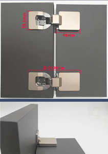Charnière de meuble à bras ultra-court en acier laminé à froid avec amortissement hydraulique, design industriel, angle d'ouverture 90°, 8 mm, pour cuisine et hôpital - Product Image 3