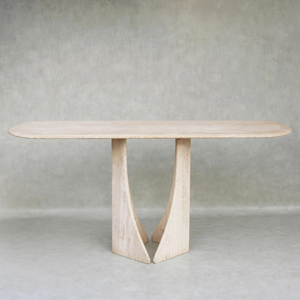 Prix usine chinoise conception personnalisée <span class=keywords><strong>Table</strong></span> <span class=keywords><strong>Console</strong></span> en travertin en forme d'arc pour la décoration de la maison <span class=keywords><strong>Table</strong></span> <span class=keywords><strong>Console</strong></span> en marbre - Product Image 2