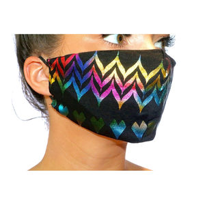 Maschera nera Multi colore amore cuore viso - Product Image 1
