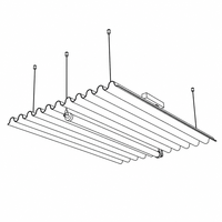 Lustre acoustique LED en feutre PET, lampe linéaire LED absorbant le son pour bureau, salle de réunion, restaurant, couleur et taille personnalisées