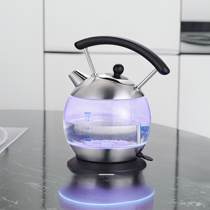 Bouilloire Électrique en Verre 1,7 Litre 2200W 2024 pour la Maison et les Voyages, Théière à Café 1800W Transparente Thermorésistante – Guangdong - Product Image 1