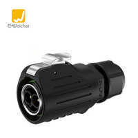 Connecteur E-Weichat LP16 IP68 étanche en PBT, prise femelle/mâle pour panneau, 2/3 broches, 20A 400V, avec contacts en alliage de cuivre