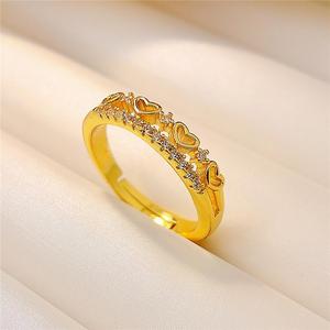 Anello Aperto Regolabile a Forma di Cuore, Anello Moderno da Donna - Product Image 4