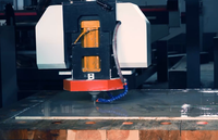 Scie à pont CNC intelligente à 5 axes pour la découpe de pierre, machine à découper le granit, le marbre, le quartz, les dalles de roche, les plaques, les carreaux avec caméra CCD