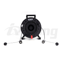 Connecteur à faisceau étendu HXB 15 6 cœurs, enrouleur de câble en plastique portable, fibre optique tactique blindée TPU avec tambour en plastique